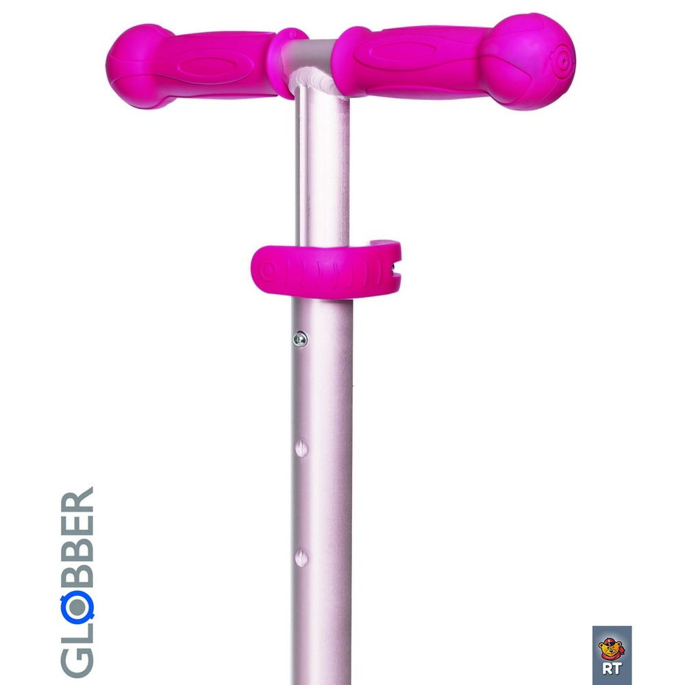 Самокат Globber Primo Fantasy 424-007 с 3 светящимися колесами Flowers Neon pink  